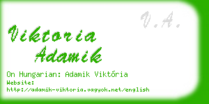viktoria adamik business card