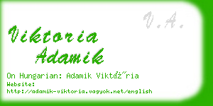 viktoria adamik business card